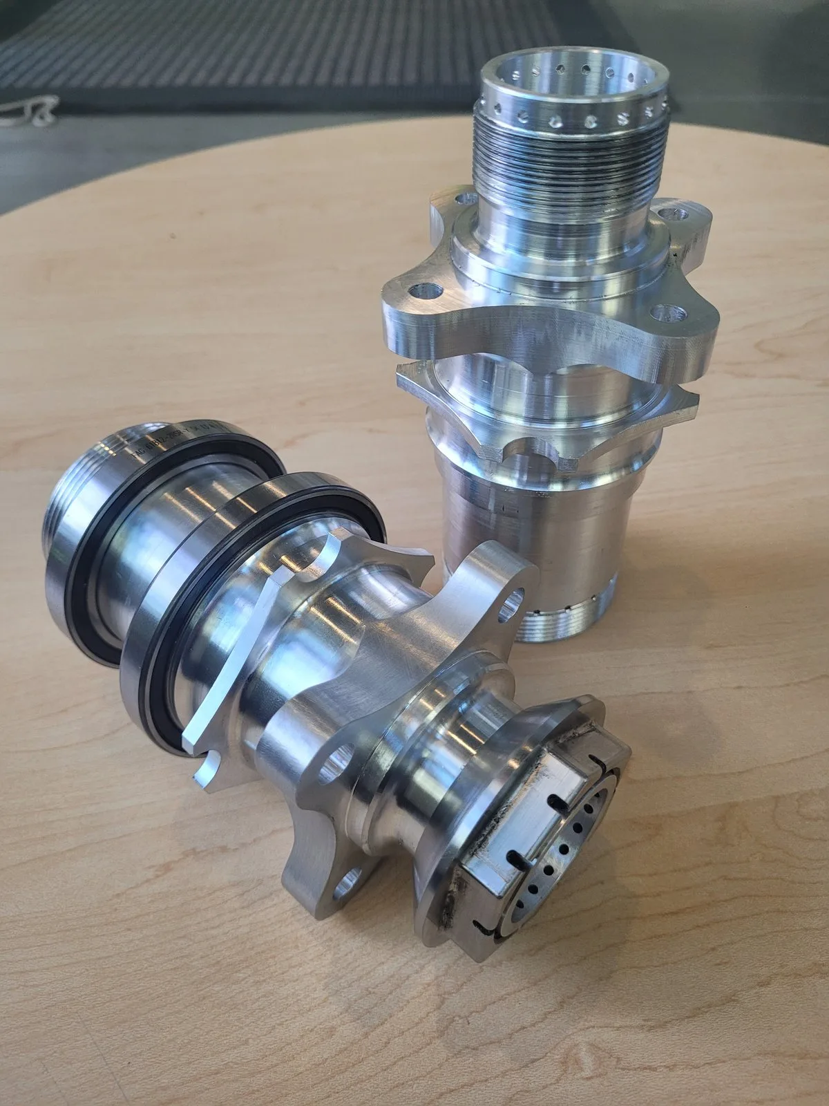 Assembled hubs with bearings