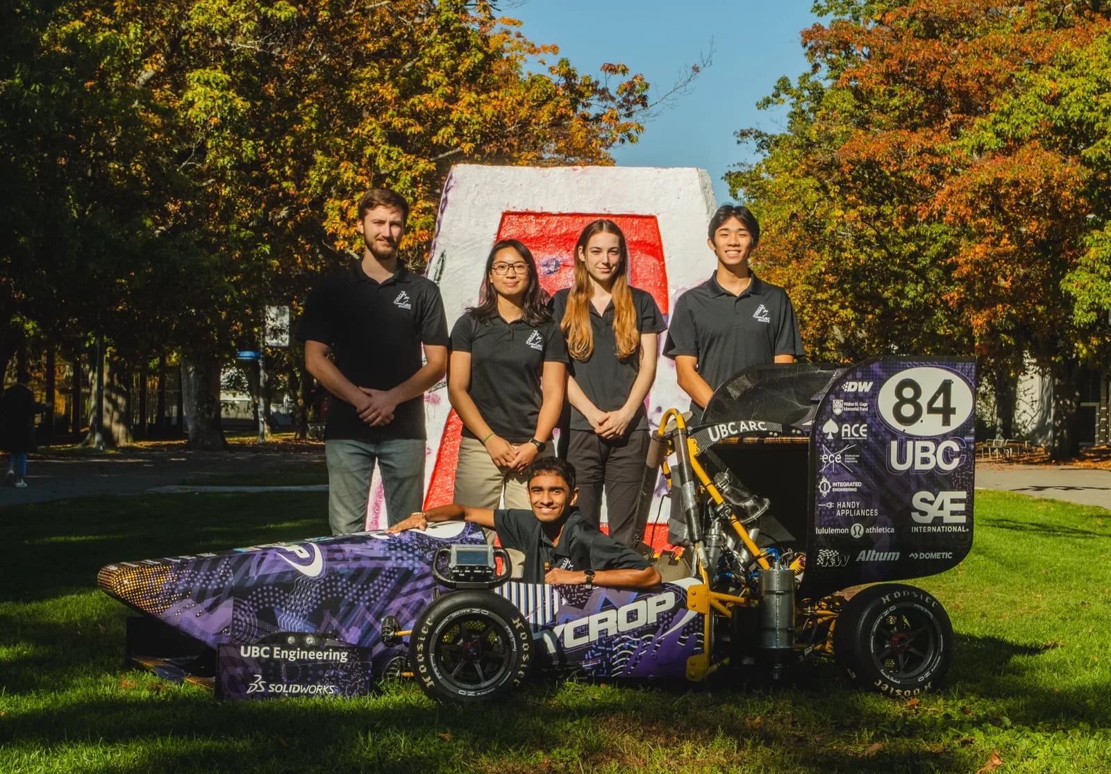 With my Steering, Brakes and Driver Controls team and car #84