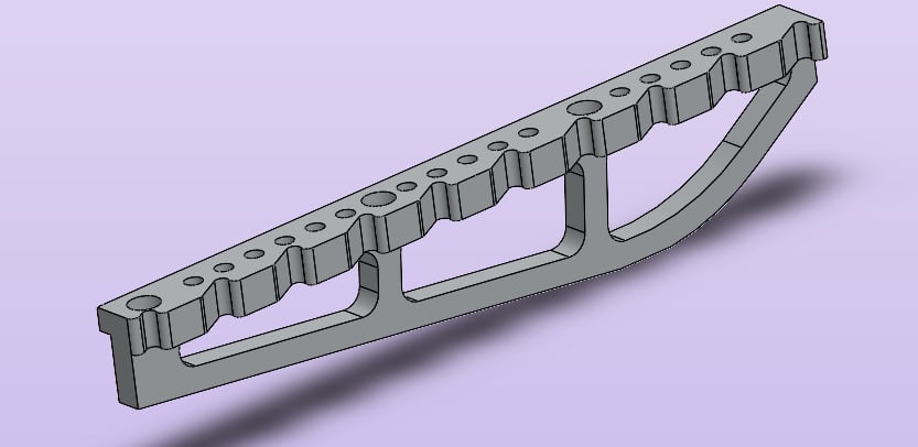 Old pedal base rail CAD